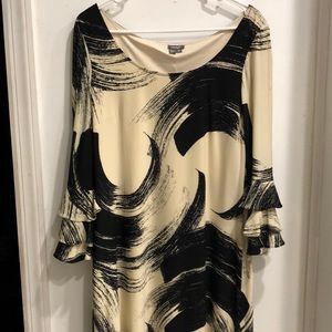 Black and Off-White Artsy Dress